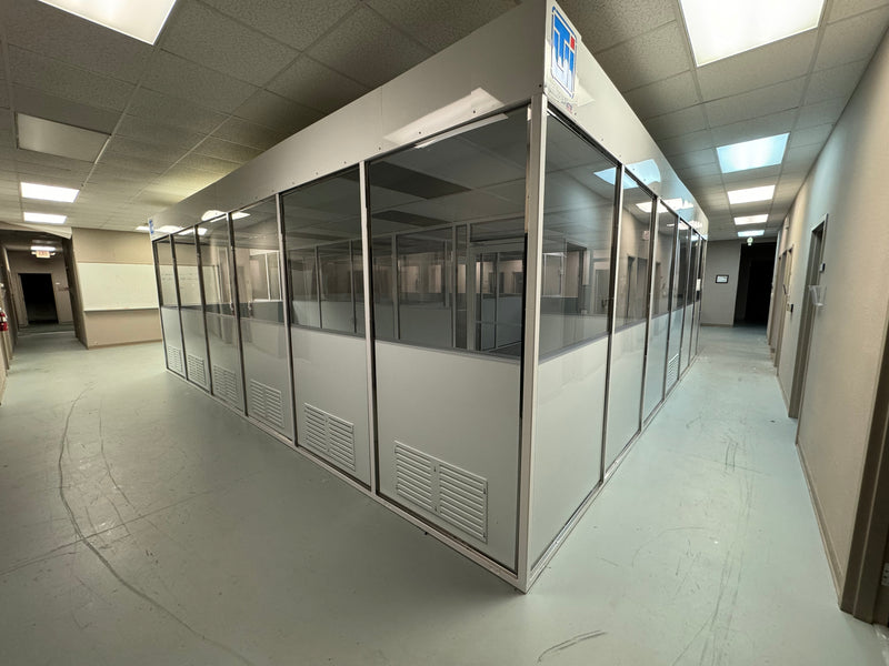 Terra Universal Modular Clean Room Cleanroom 37' x 31' with WhisperFlow Filtration - ISO7/ISO8 - Used Great Condition