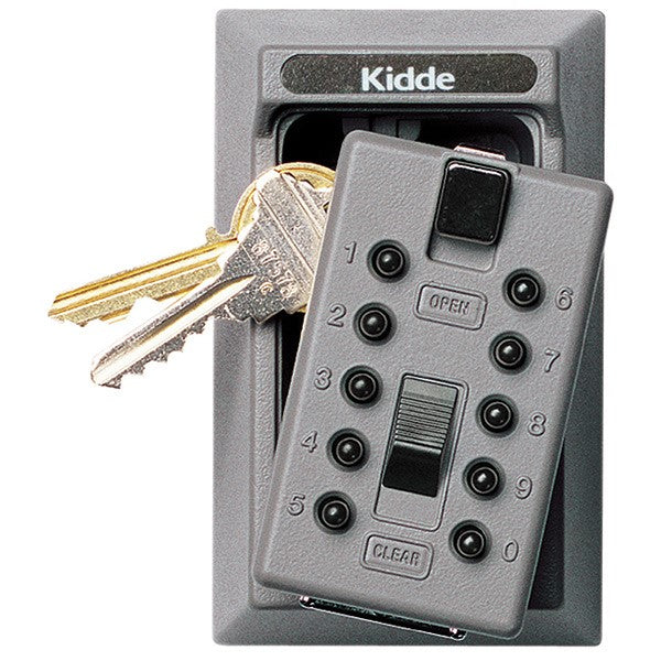 Kidde KeySafe™ Original Push-Button Lid Key Boxes (Permanent), Titanium, 1/Each (Reshipper)