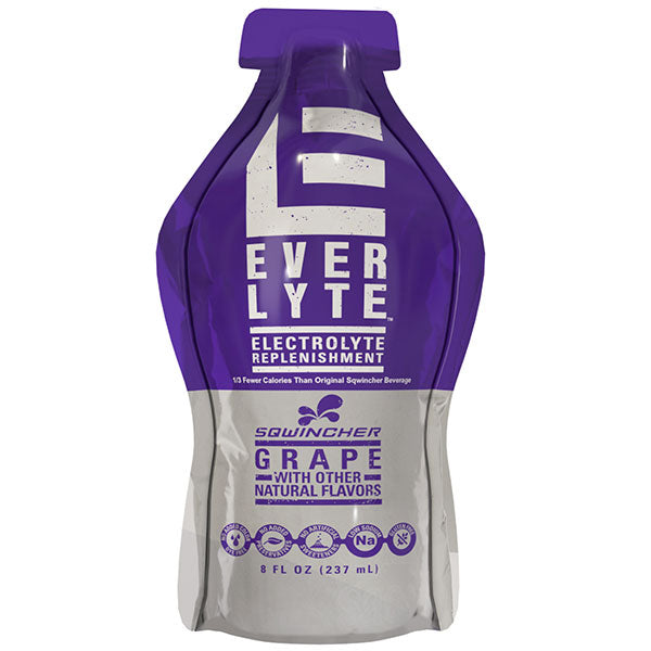 Sqwincher® EverLyte™ Ready-To-Drink Pouches, 8 oz Serving, 8 oz Yield, Grape, 24/Case