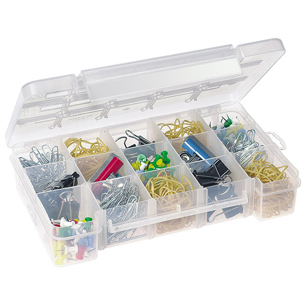 Akro-Mils® Plastic Storage Case, 15 Compartments, 8 5/8"L x 1 5/8"H x 5 1/8"W, 1/Each