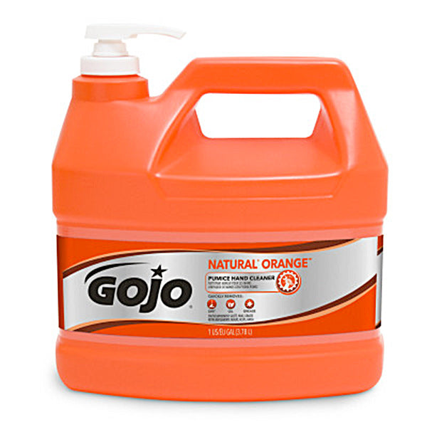 Gojo® Natural* Orange™ Pumice Hand Cleaner, 1 gal Pump Bottle, 4/Case