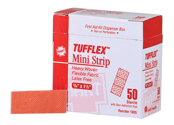 HART Health® Tufflex™ Heavy Woven Elastic Adhesive Bandage, Mini-Strip, 5/8" x 1 1/2", 50/Box