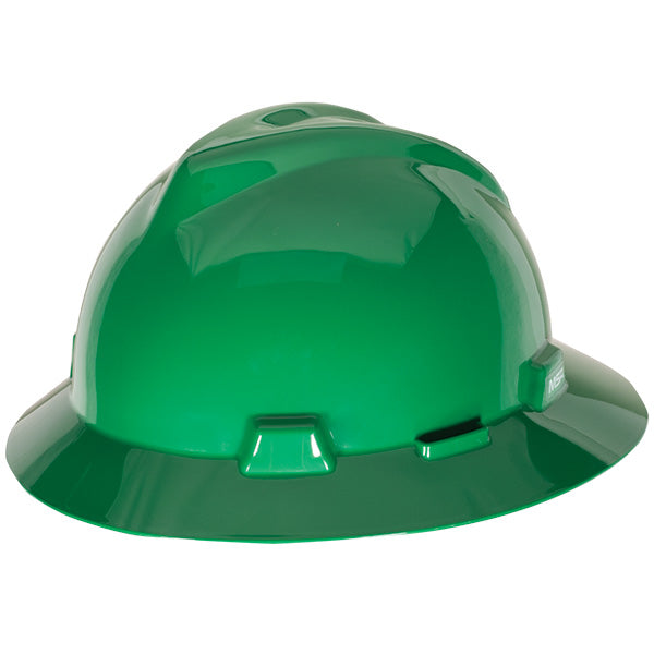 MSA V-Gard® Slotted Hat w/ Fas-Trac® Suspension, Hi-Vis Yellow Green, 1/Each