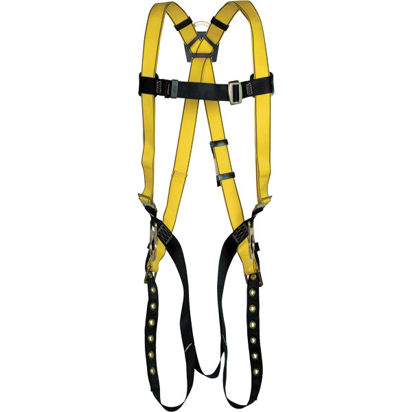 MSA Workman® Harness w/ Tongue Leg Buckles & Side D-Rings, X-Large, Yellow/Black, 1/Each