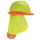 MSA V-Gard® Hard Hat Sun Shade, Hi-Vis Yellow/Green, 1/Each