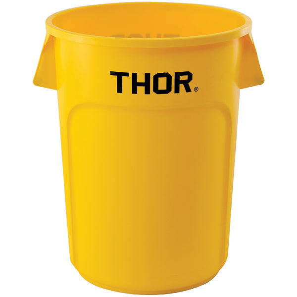 Trust® Thor® Round Container, 44 gal, 31 1/2" x 24", Yellow, 1/Each