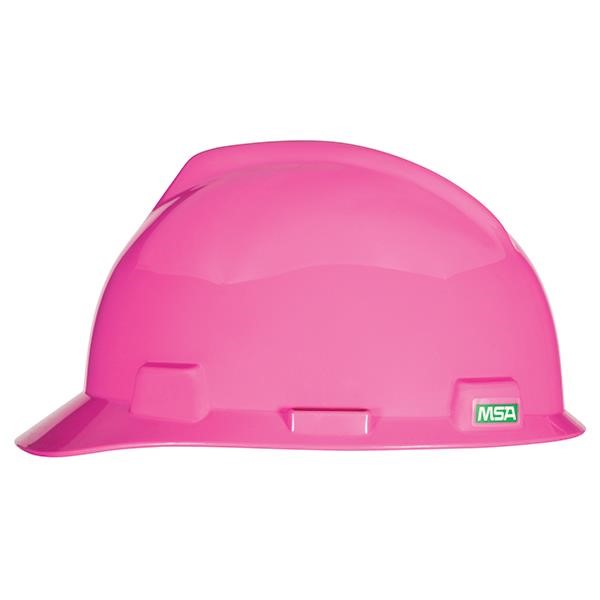 MSA V-Gard® Standard Slotted Cap w/ Fas-Trac® Suspension, Hot Pink, 1/Each