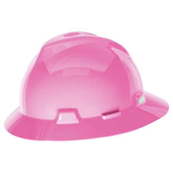 MSA V-Gard® Slotted Hat w/ Fas-Trac® Suspension, Hot Pink, 1/Each