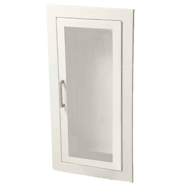 JL Industries Ambassador Series Steel Cabinet, Fully Recessed (Flat), 24"H x 10 1/2"W x 6"D, White, 1/Each