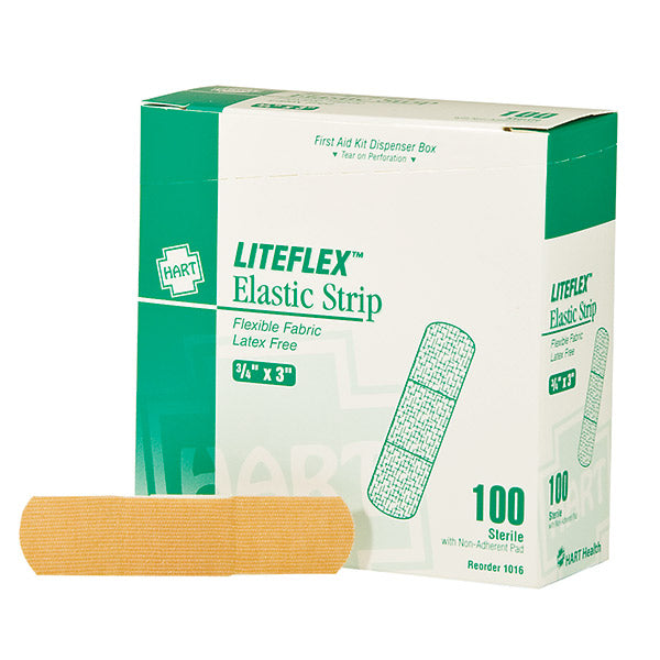HART Health® Liteflex™ Light Woven Elastic Adhesive Bandage, Strip, 3/4" x 3", 100/Box