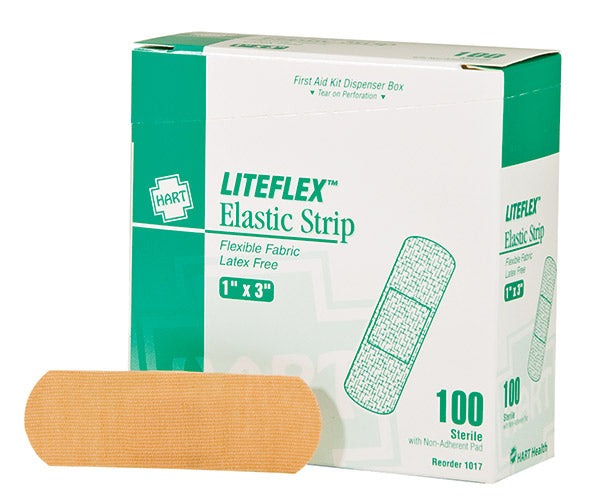 HART Health® Liteflex™ Light Woven Elastic Adhesive Bandage, Strip, 1" x 3", 100/Box