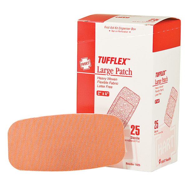 HART Health® Tufflex™ Heavy Woven Elastic Adhesive Bandage, Tuff Patch, 2" x 4", 25/Box