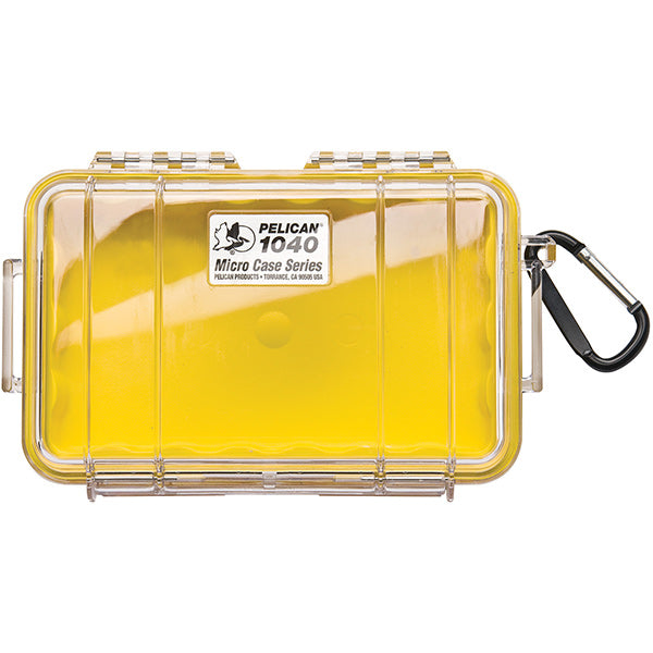 Pelican™ (1040) Micro Case, 7 1/2"L x 5 1/16"W x 2 1/8"D, Yellow, 1/Each