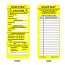 Brady® Scafftag® Caution Inserts, 7 5/8" x 3 1/4", Yellow, 100/Pkg