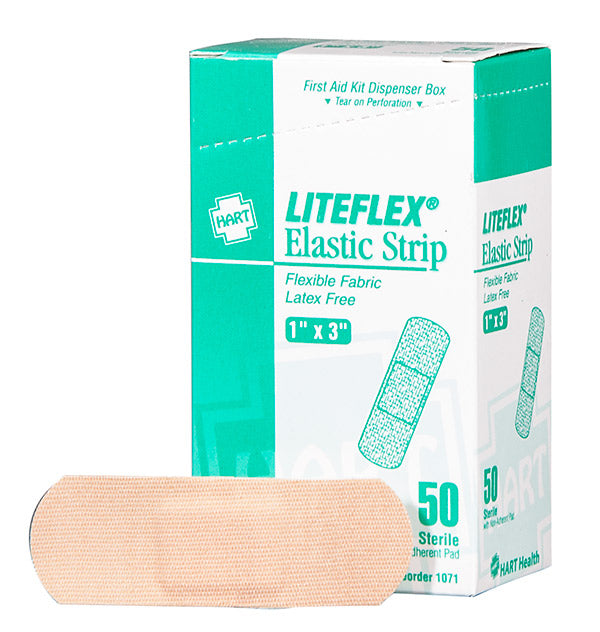 HART Health® Liteflex™ Light Woven Elastic Adhesive Bandage, Strip, 1" x 3", 50/Box