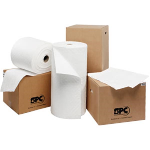 SPC® Oil Plus® Heavy Weight Perfed Pads, 15" x 19", White, 100/Bale