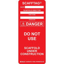 Brady® Scafftag® Danger Inserts, 7 5/8" x 3 1/4", Red, 100/Pkg