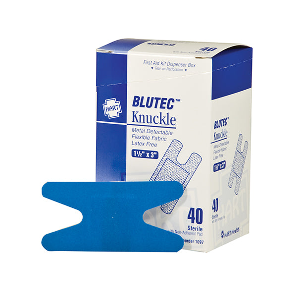 HART Health® Blutec™ Metal Detectable Elastic Adhesive Bandage, Knuckle, 40/Box