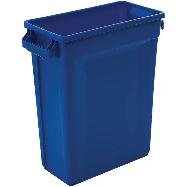 Trust® Svelte® Container, 16 gal, 25"H x 20"W x 10 11/16"D, Blue, 1/Each