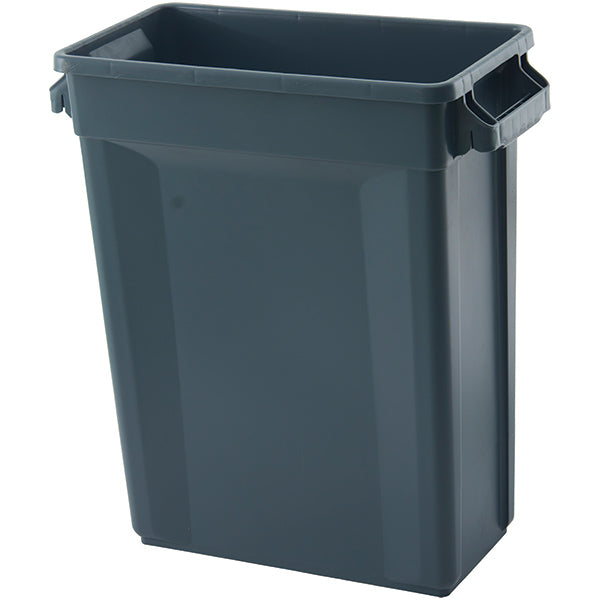 Trust® Svelte® Container, 16 gal, 25"H x 20"W x 10 11/16"D, Gray, 1/Each