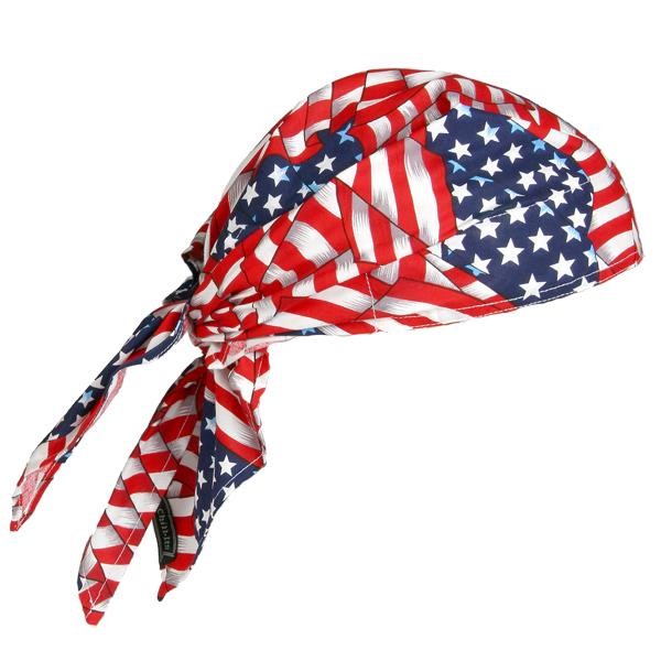 Ergodyne® Chill-Its® 6710 Cooling Triangle Hat, Stars & Stripes, 1/Each