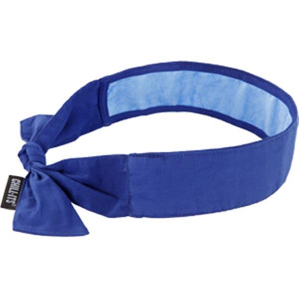 Ergodyne® Chill-Its® 6700CT Bandana w/ Cooling Towel, Blue, 1/Each