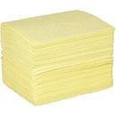 SPC® Basic® Chemical Heavy Weight Pads, 15" x 17", Bright Yellow, 100/Bale