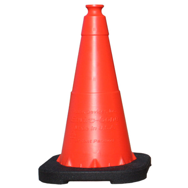 Enviro-Cone® Traffic Cone, 18", 3 lb, Orange/Black, 1/Each