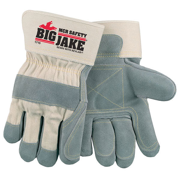MCR Safety® Big Jake® Premium A+ Side Leather Work Gloves