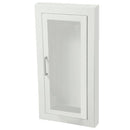 JL Industries Ambassador Series Steel Cabinet, Semi-Recessed (1 1/2"), 24"H x 10 1/2"W x 5 1/2"D, White, 1/Each