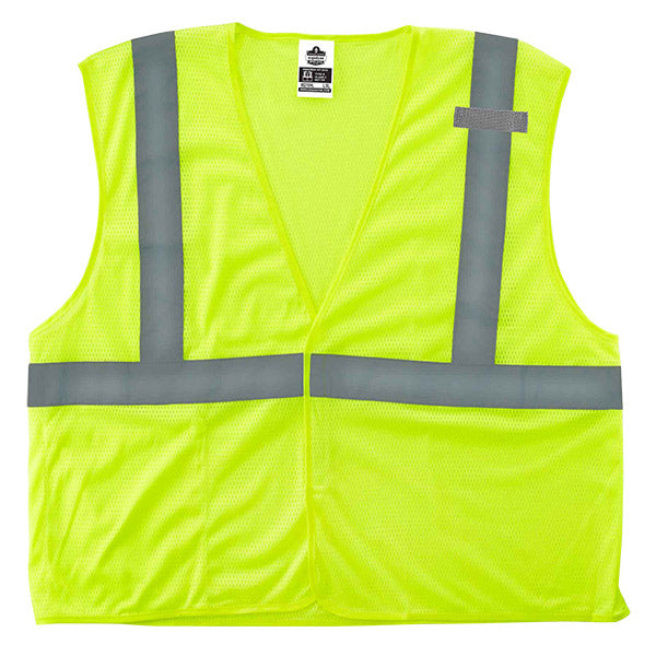Ergodyne® GloWear® 8210HL Class 2 Solid Mesh Vest, Small/Medium, Lime, 1/Each