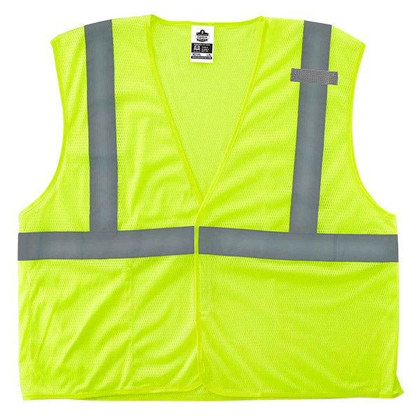 Ergodyne® GloWear® 8210HL Class 2 Solid Mesh Vest, Large/X-Large, Lime, 1/Each