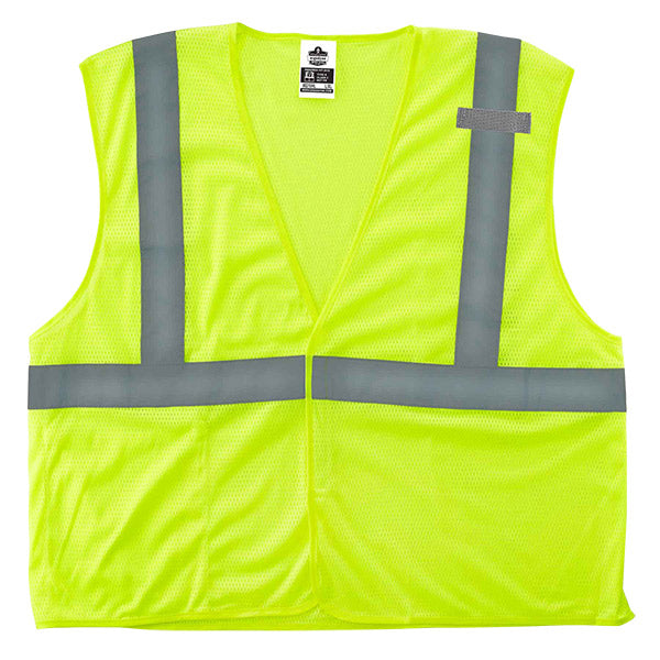 Ergodyne® GloWear® 8210HL Class 2 Solid Mesh Vest, 2X-Large/3X-Large, Lime, 1/Each