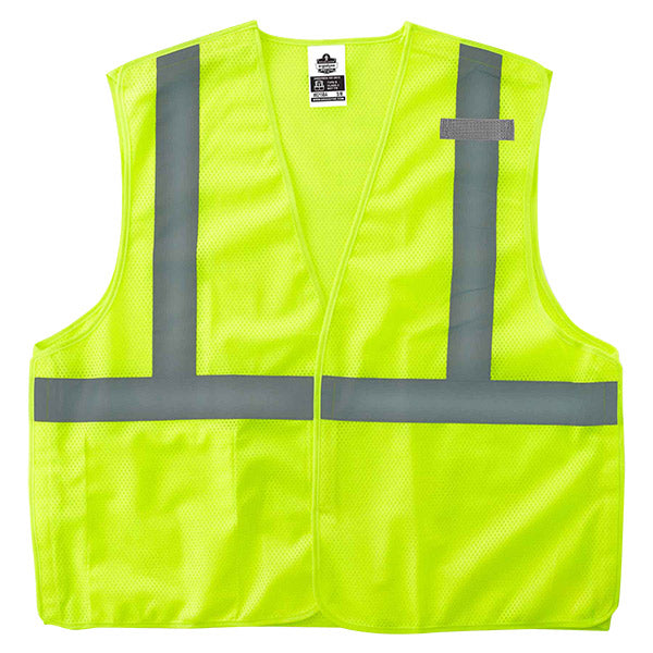 Ergodyne® GloWear® 8215BA Class 2 Solid Mesh Breakaway Vest, 2X-Large/3X-Large, Lime, 1/Each