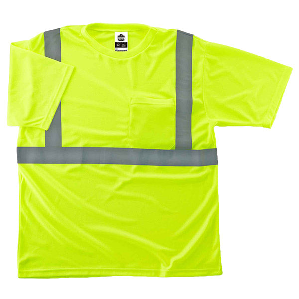 Ergodyne® GloWear® 8289 Type R Class 2 T-Shirt, X-Large, Lime, 1/Each