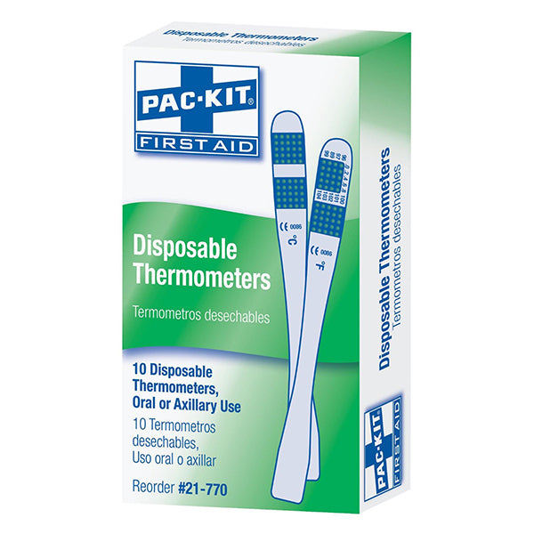 Disposable Thermometers, 10/Pkg