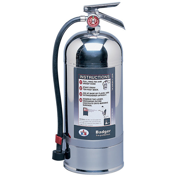Badger™ Extra 6 L Wet Chemical Fire Extinguisher w/ Wall Hook