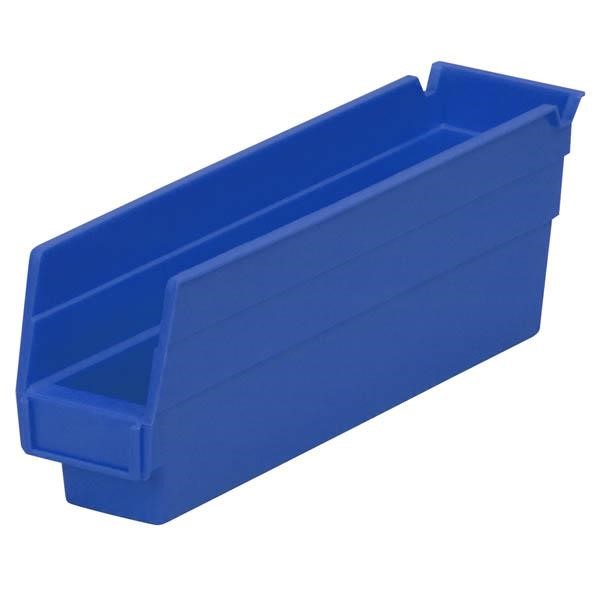 Akro-Mils® Shelf Bin, 11 5/8"L x 4"H x 2 3/4"W, Blue, 1/Each