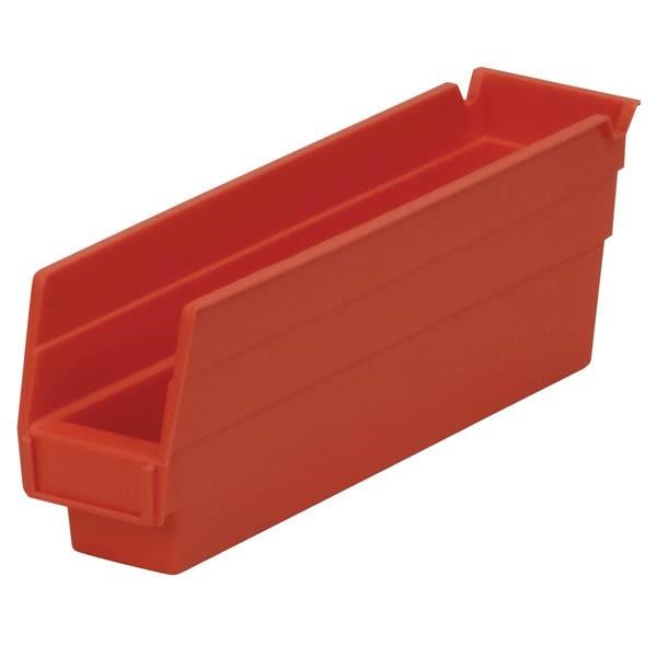 Akro-Mils® Shelf Bin, 11 5/8"L x 4"H x 2 3/4"W, Red, 1/Each