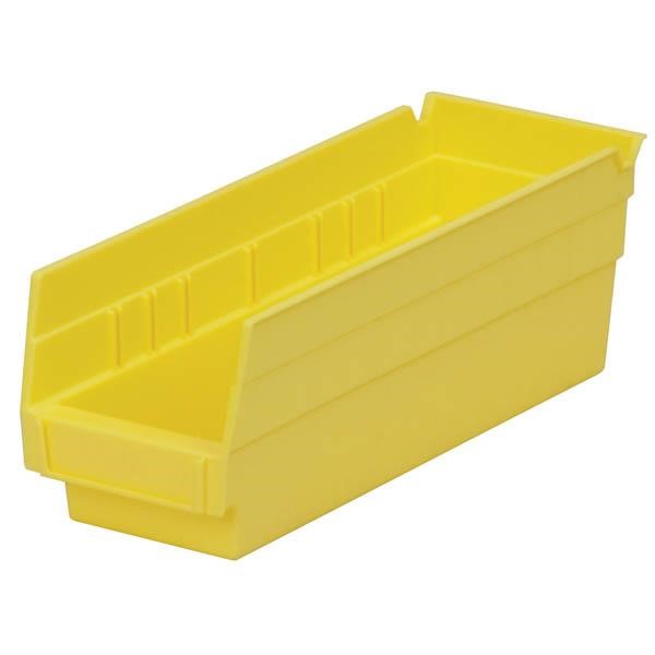 Akro-Mils® Shelf Bin, 11 5/8"L x 4"H x 4 1/8"W, Yellow, 1/Each