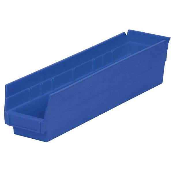 Akro-Mils® Shelf Bin, 17 7/8"L x 4"H x 4 1/8"W, Blue, 1/Each