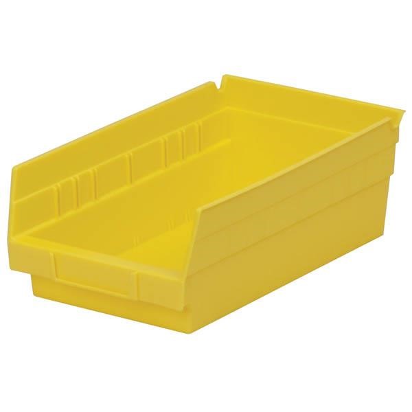 Akro-Mils® Shelf Bin, 11 5/8"L x 4"H x 6 5/8"W, Yellow, 1/Each