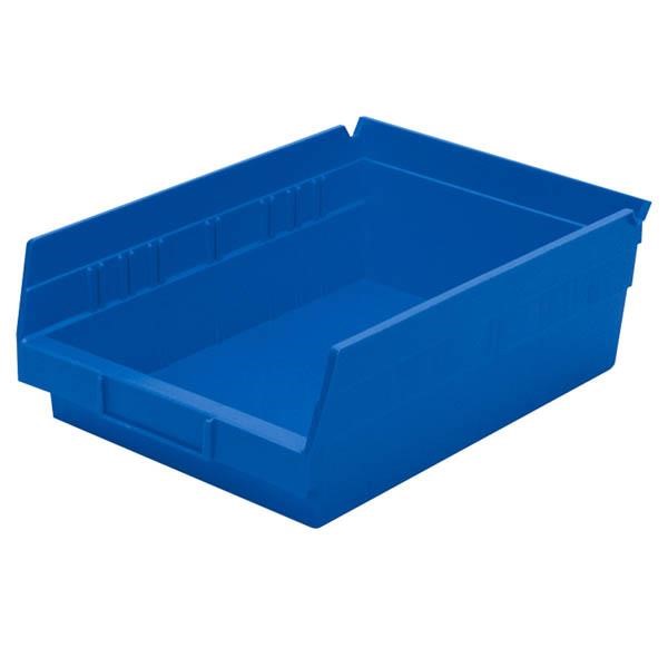 Akro-Mils® Shelf Bin, 11 5/8"L x 4"H x 8 3/8"W, Blue, 1/Each