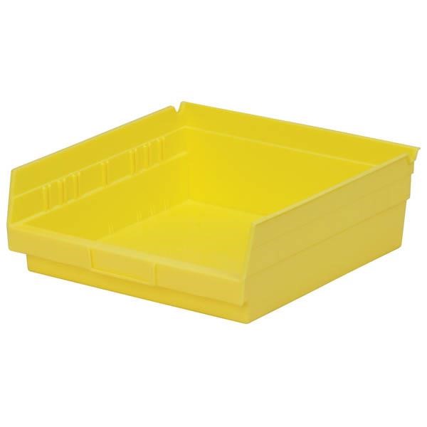 Akro-Mils® Shelf Bin, 11 5/8"L x 4"H x 11 1/8"W, Yellow, 1/Each