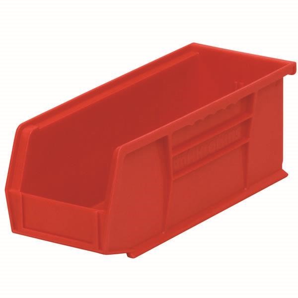 Akro-Mils® AkroBins® Standard Storage Bin, 10 7/8"L x 4"H x 4 1/8"W, Red, 1/Each