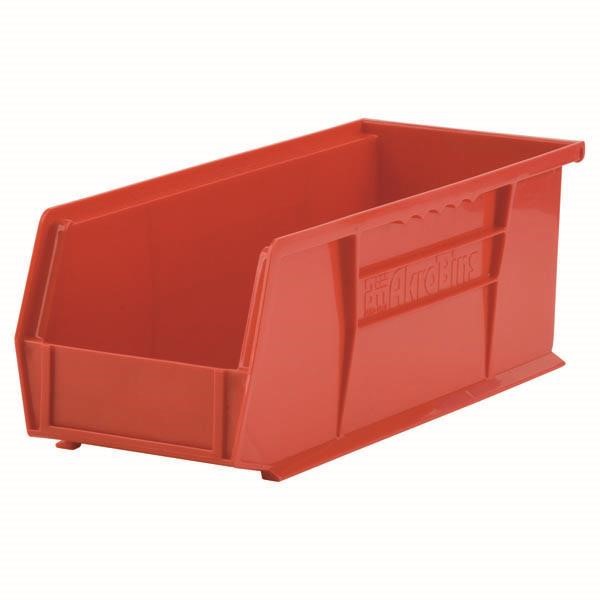 Akro-Mils® AkroBins® Standard Storage Bin, 14 3/4"L x 5"H x 5 1/2"W, Red, 1/Each