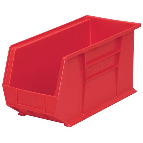 Akro-Mils® AkroBins® Standard Storage Bin, 18"L x 9"H x 8 1/4"W, Red, 1/Each