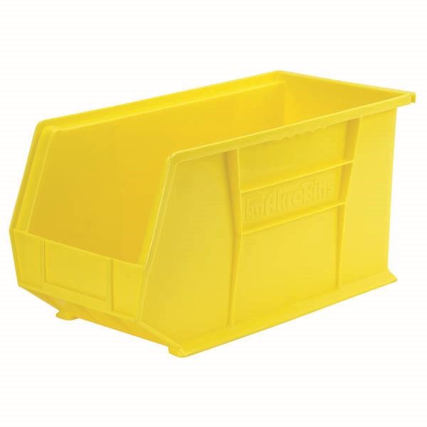 Akro-Mils® AkroBins® Standard Storage Bin, 18"L x 9"H x 8 1/4"W, Yellow, 1/Each