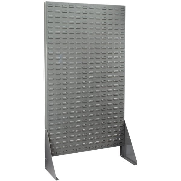Akro-Mils® Single-Sided Louvered Floor Rack, 61" x 36", Gray, 1/Each