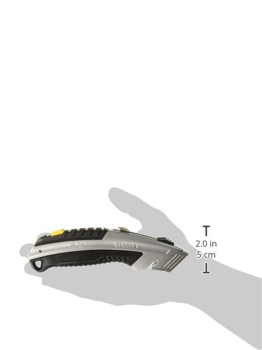 Stanley 10788 Curved Quick-Change Utility Knife, High Carbon Steel Retractable Blade, 3 Blades
